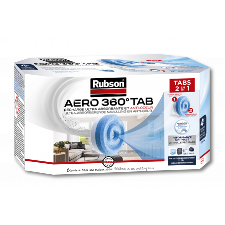 Pack de 2 - Rubson - Absorbeur Aero 360 Recharge Neutre Lot De 4
