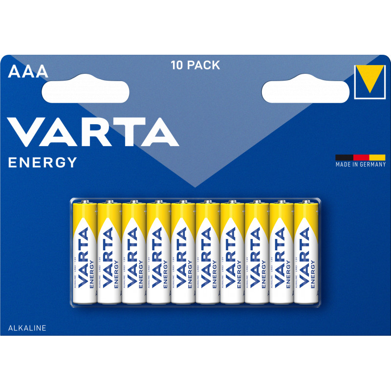 Varta - Pack de 2 - Blister de 10 Piles Alcalines ENERGY AAA