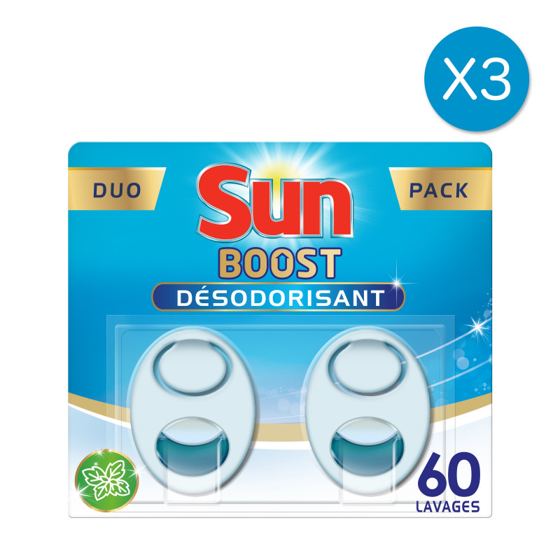 Pack de 3 - Sun Boost Désodorisant Pour Lave-Vaisselle x 2