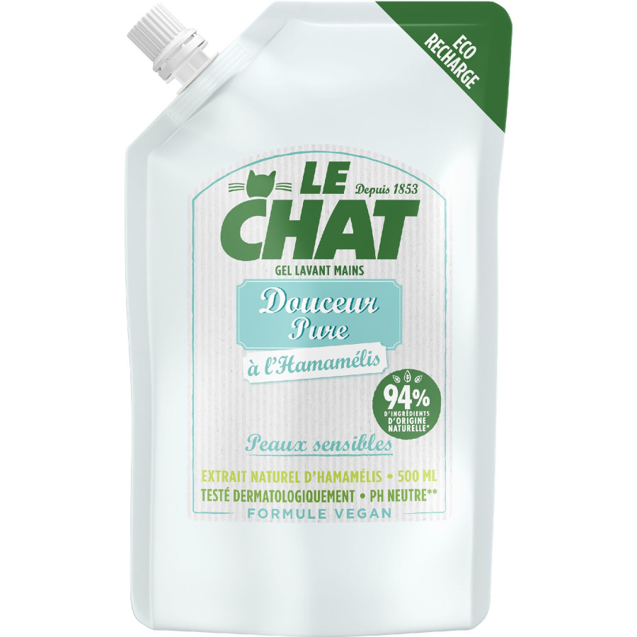 Pack de 6 Le Chat Gel Lavant Mains Savon Douceur Pure a l