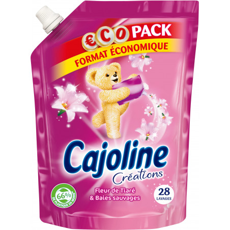 Cajoline Créations Adoucissant Concentré Fleur de Tiaré & Baies Sauvages Pack Eco - 700ml - 28 Lavag