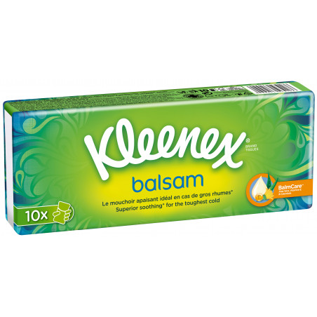 Pack de 16 - Kleenex  BALSAM Mouchoirs en papier x10