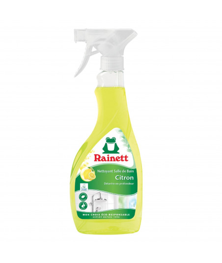 Rainett Nettoyant Salle de Bain Anti-calcaire Ecologique Citron cradle to cradle - Spray 500ml