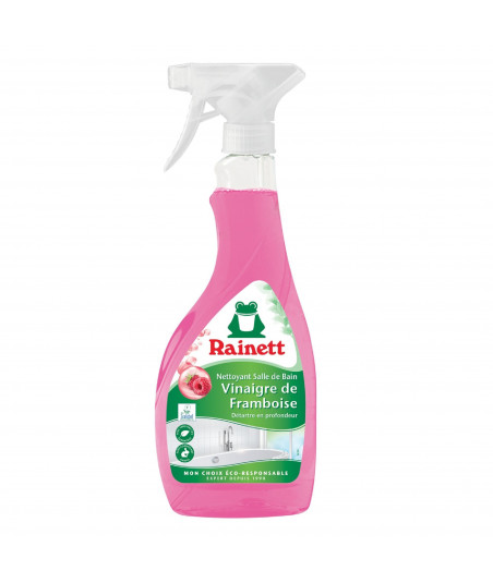 Rainett Nettoyant Salle de Bain  Anti-calcaire Ecologique Vinaigre de Framboise - Spray 500ml