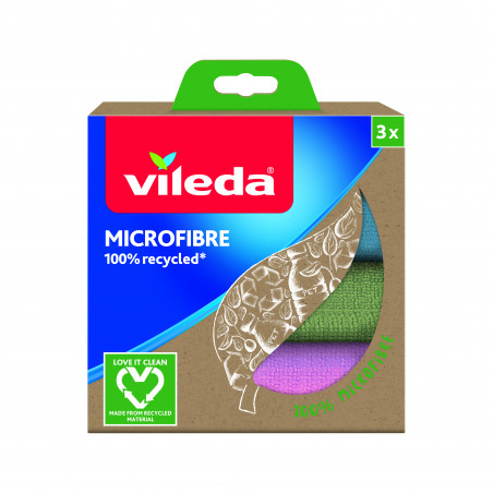 Vileda - Pack de 12 Lavette MF recyclée x3