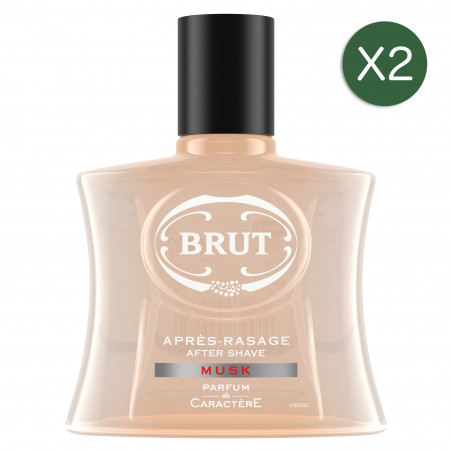 2x100ml Après-Rasage Brut Musk Hydratation Longue Durée (Lot de 2x100ml )