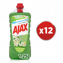 Lot de 12 nettoyants ménagers Ajax d'origine végétale Parfum intense Muguet...