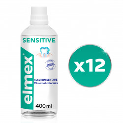 Pack de 12 - elmex - Bain de bouche elmex® Sensitive Dents sensibles - 400ml