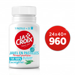 Lot de 24 boites de Javel en Pastilles La Croix 5 en 1 Désinfectant Fraîcheur...