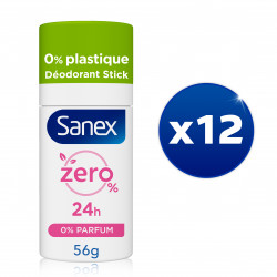 Pack de 12 - Sanex Déodorants solides Zéro 0% parfum - 56g