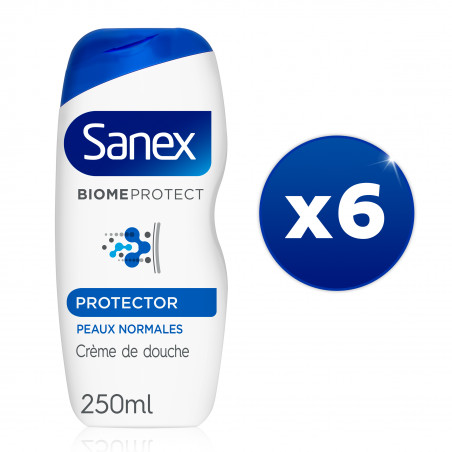 Pack de 6 - Sanex - Gel douche BiomeProtect Dermo Protector - 250ml
