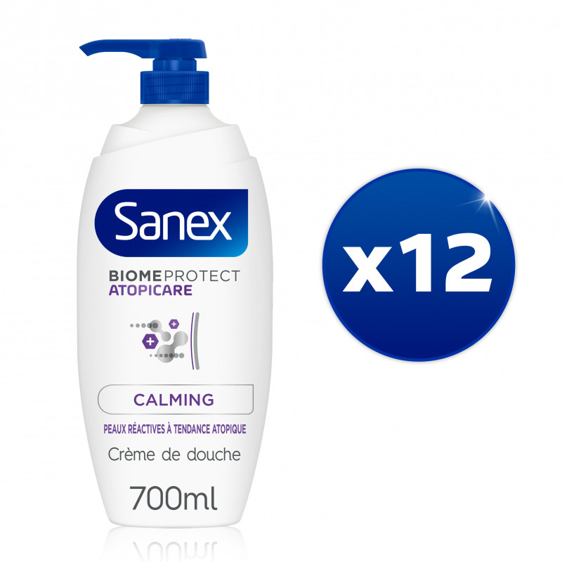 Pack de 12 Pompe Crème de douche Sanex BiomeProtect Atopicare Calming