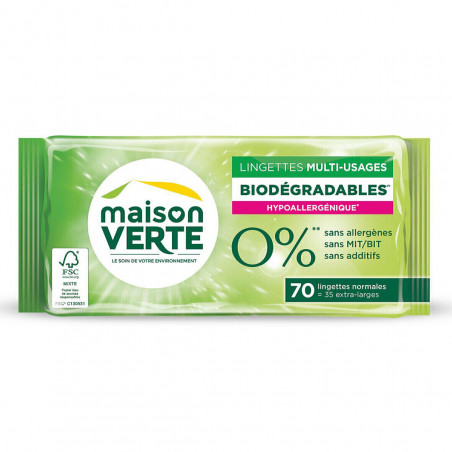 Maison Verte Lingettes Multi-usages 0%
