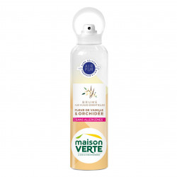 Maison Verte - Pack de 12 brumes désodorisantes Fleur de Vanille et Orchidée - 12 x 200 ml