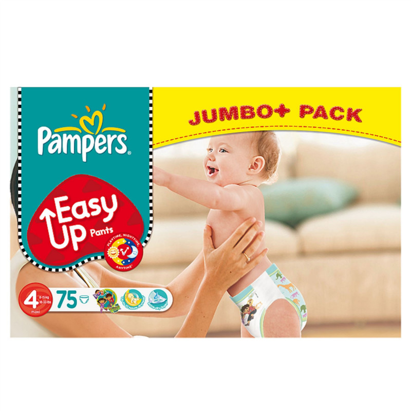 Pampers Couches Easy Up Pants Taille 4 - 75 Couches