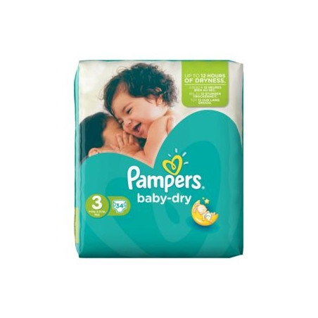 Pampers Baby-Dry Taille 6, 34 Couches disponible et en vente à La Réunion    - Shopping et Courses en ligne, livrés à domicile ou au bureau,  7j/7 à la Réunion