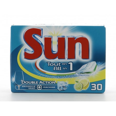Sun 30 Tablettes Tout en un Double Action Citron