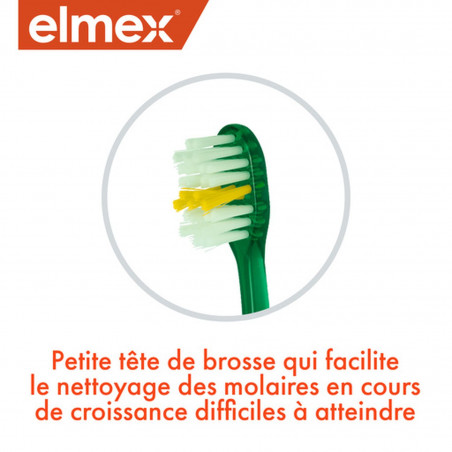 Pack de 12 - Elmex - Brosse à dents souple elmex® Anti-Caries Junior 6-12 ans & Dentifrice 12ml