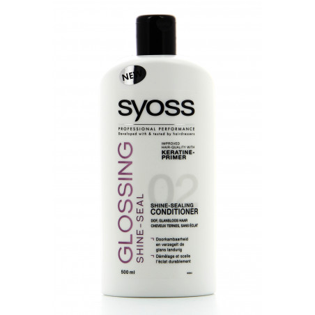 Syoss Après Shampooing 500 Ml Glossing Shine-Seal Cheveux Ternes, Sans Eclat