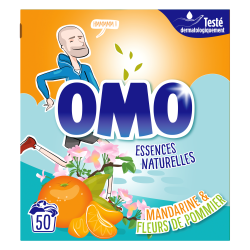 Omo Lessive Poudre Mandarine & Fleurs de Pommier 50 Doses