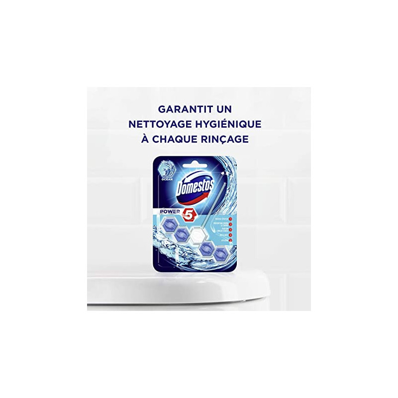 5 Blocs WC Domestos Power Five Océan (Lot de 5)