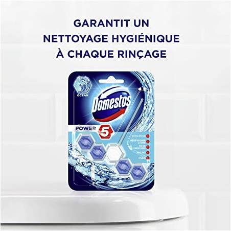 5 Blocs WC Domestos Power Five Océan (Lot de 5)