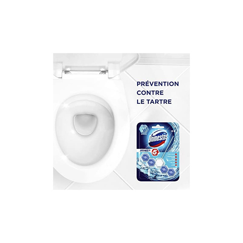 5 Blocs WC Domestos Power Five Océan (Lot de 5)