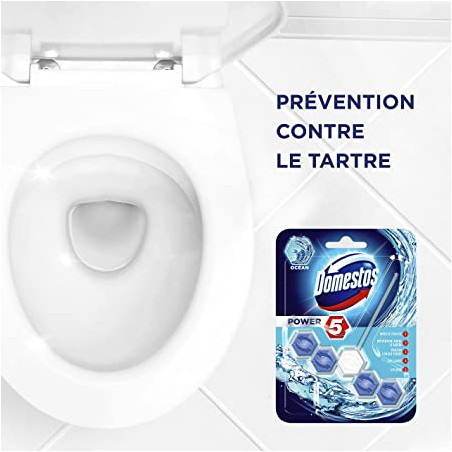 5 Blocs WC Domestos Power Five Océan (Lot de 5)