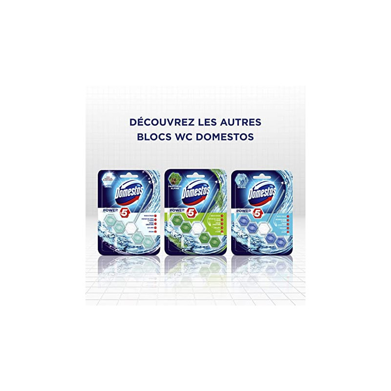 5 Blocs WC Domestos Power Five Océan (Lot de 5)