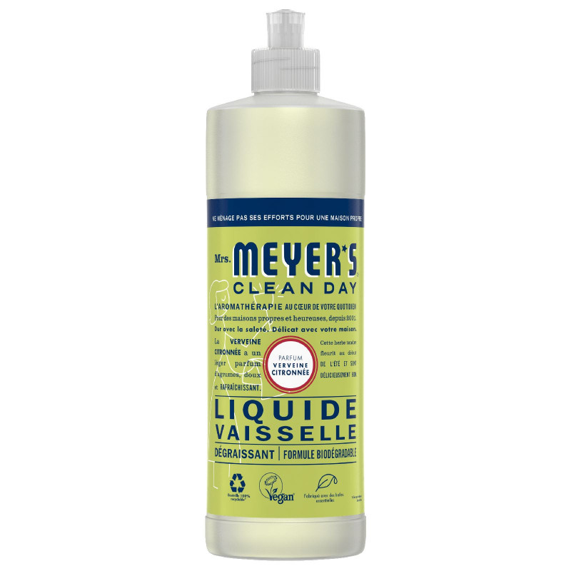 Mrs Meyer's - Liquide Vaisselle Parfum Verveine Citronnee 473 Ml