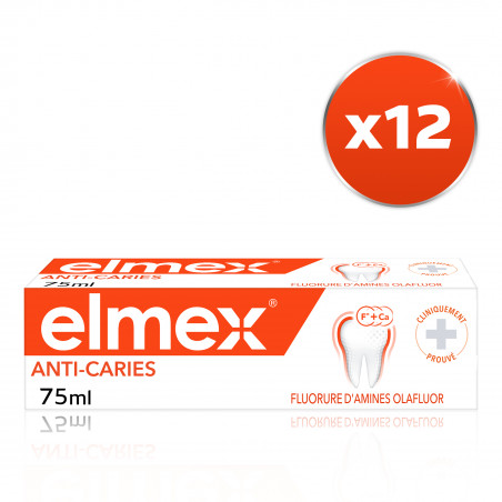 Pack de 12 - elmex - Dentifrice elmex® Anti-Caries - 75 ml