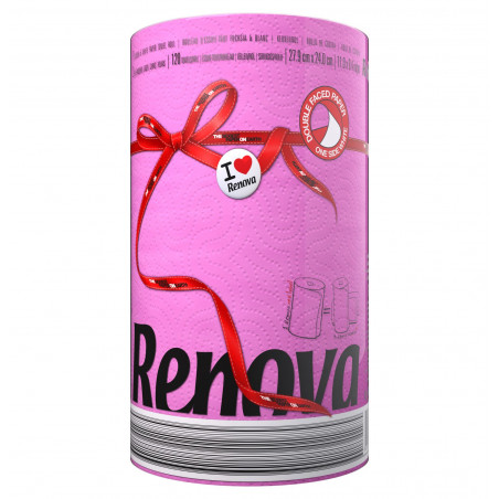 Renova - rouleau essuie-tout Red Label Fucsia