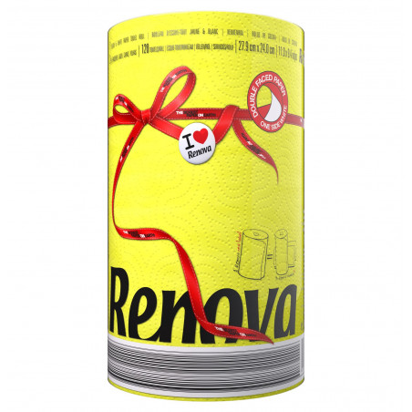 Renova - rouleau essuie-tout Red Label Jaune