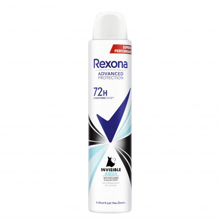 REXONA Déodorant Femme Spray Anti-Transpirant Invisible Aqua 200ml