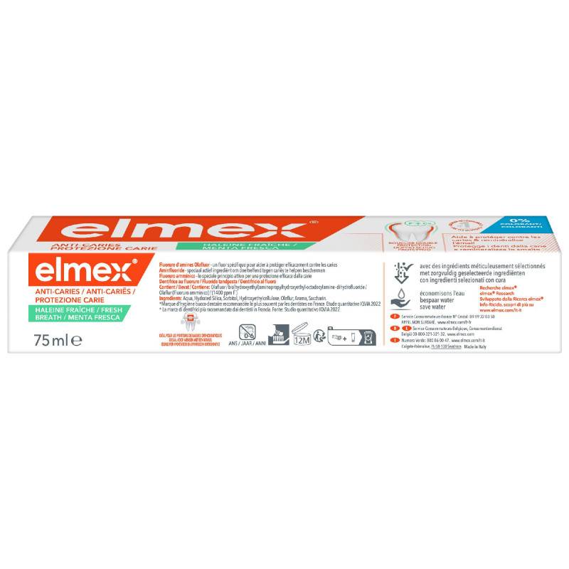 ELMEX DENT AC HALEINE FRAÎCHE 0 COLORANT 75ML
