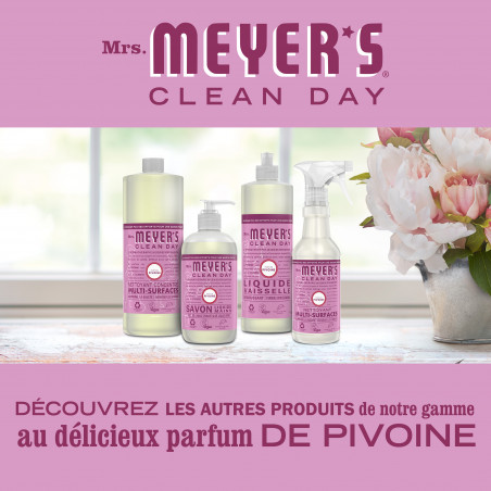 Mrs Meyer's - Pack de 6 Savon Mains Parfum Pivoine 370 Ml