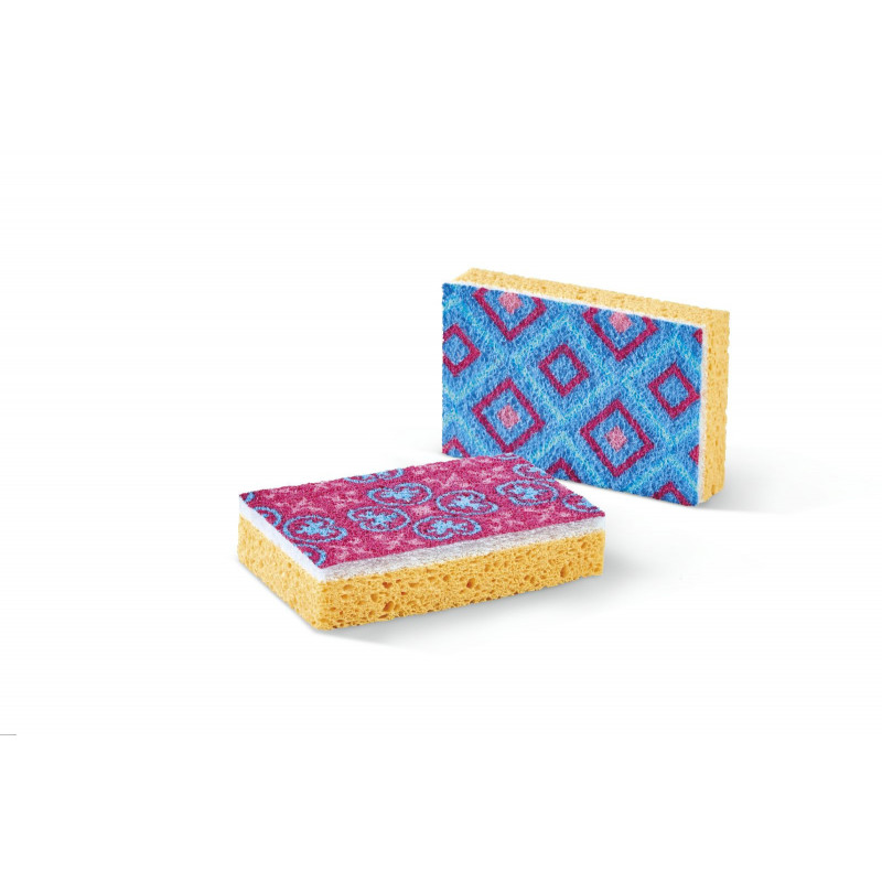 Pack de 16 - Spontex - 2 Eponges Gratte-Partout Mosaik