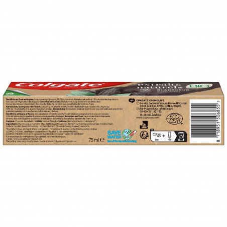 COLGATE Dentifrice Natural Extracts Bio Blancheur Charbon et Eucalyptus Lot de 12 x 75ml COLGATE Dentifrice Natural Extracts Bio Blancheur Charbon et Eucalyptus Lot de 12 x 75ml