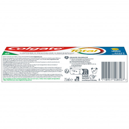 COLGATE Dentifrice Colgate Total Action Effet Visible Lot de 12 x 75ml