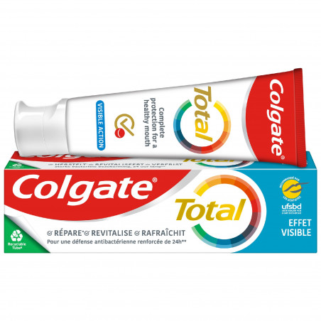 COLGATE Dentifrice Colgate Total Action Effet Visible Lot de 12 x 75ml
