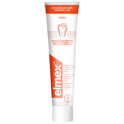 ELMEX Dentifrice Anti-Caries Original Bouclier Double Protection 0% Colorant Lot de 12 x 75ml