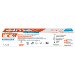 ELMEX Dentifrice Anti-Caries Blancheur Douce Bouclier Double Protection 0% Colorant Lot de 12 x 75ml
