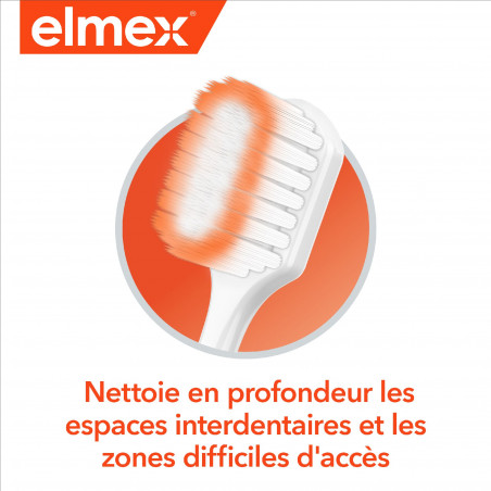 ELMEX Brosse à Dents Manuelle Souple Anti-Caries Douceur Lot de 6 unités