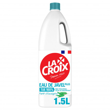 LA CROIX Eau de Javel Plus Forêt d'Eucalyptus Lot de 8 x 1500ml
