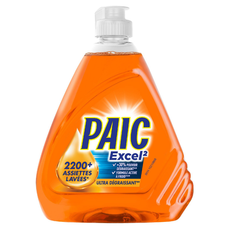 PAIC Liquide Vaisselle Paic Excel² Ultra Dégraissant Lot de 12 x 500ml