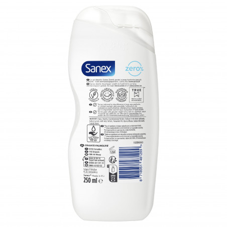 SANEX Gel Douche Nourissant Zero% Essential Ingredients Peaux Sèches Lot de 6 x 250ml SANEX Gel Douche Nourissant Zero% Essential Ingredients Peaux Sèches Lot de 6 x 250ml
