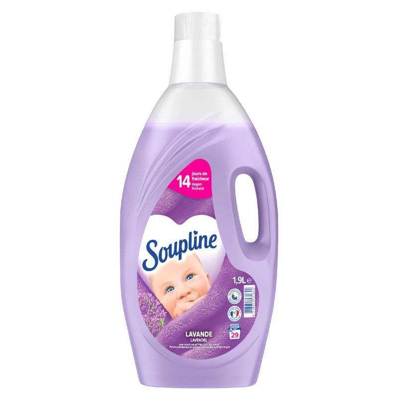 SOUPLINE Adoucissant Linge Fraîcheur Lavande Lot de 8 x 1900ml