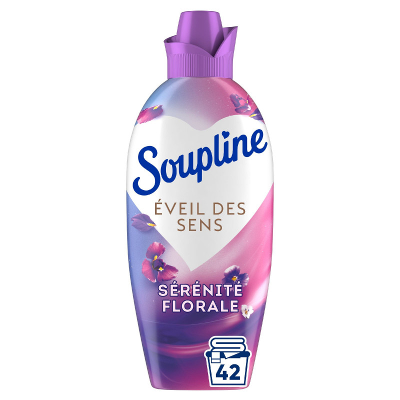 SOUPLINE Adoucissant Linge Concentré Eveil des Sens Sérénité Florale Lot de 8 x 1080ml