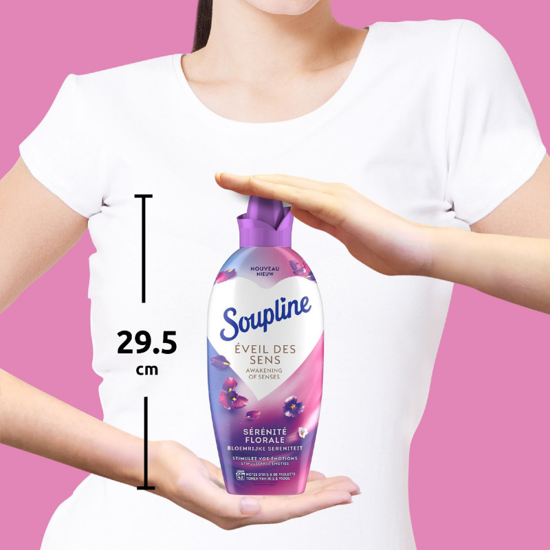 SOUPLINE Adoucissant Linge Concentré Eveil des Sens Sérénité Florale Lot de 8 x 1080ml