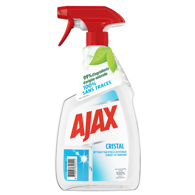 AJAX Spray Nettoyant Vitres Cristal Lot de 12 x 750ml